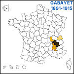 Patronyme Gabayet en 1900